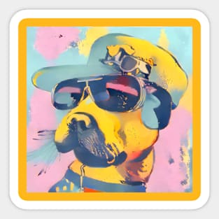 One cool dude, dog lover gifts Sticker